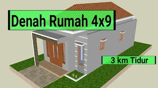 Desain Rumah Sederhana │DENAH RUMAH UKURAN 4x9