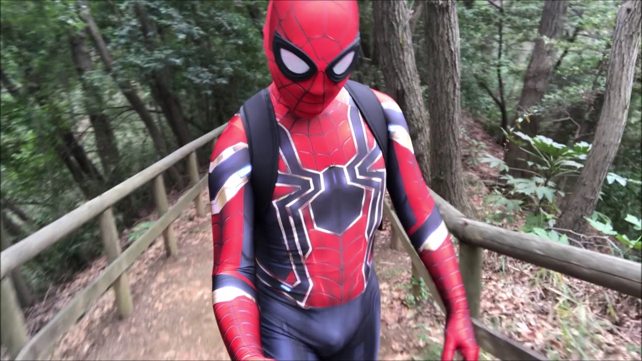 Spiderman Avengers スパイダーマン コスプレ 19 生田緑地 自撮り移動 コスプレ生着替えを楽しむサイト