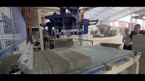 TPM Cuber for concrete products palletizing, reserve holes for forklift, no need use wooden pallets