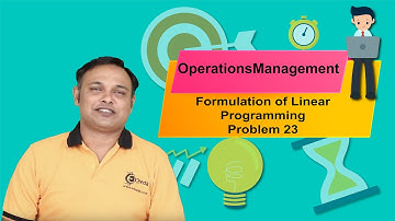 Formulation of Linear Programming - Problem 23 - Operations Management CMA Inter