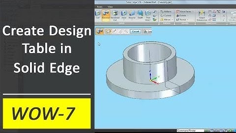 Create Design Table in Solid Edge ST6