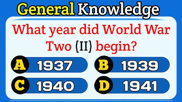 How Good is Your General Knowledge ? Take This 20 Questions Quiz Find Out #challenge