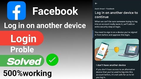 Login on another device to continue facebook problem solved 2025 login on another device to continue