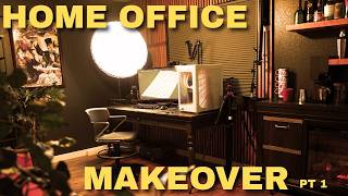 DREAM Home Office Transformation! Part 1 | Custom Wall Accents + Coffee Bar with XBloom!