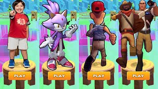 Tag with Ryan vs Sonic Dash vs Run Forrest Run vs Jumanji: Epic Run - Runner Gameplay Android/iOS screenshot 1