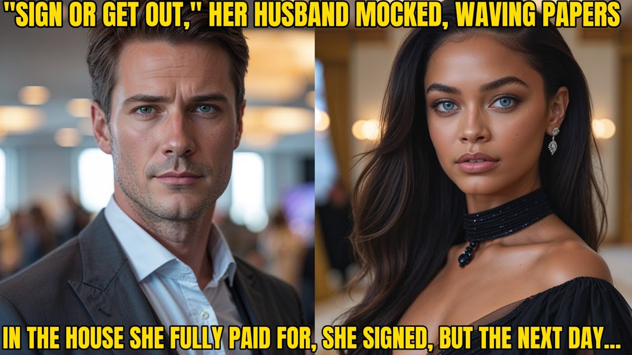 Her billionaire husband forced her to sign away her million-dollar estate and luxury mansion..