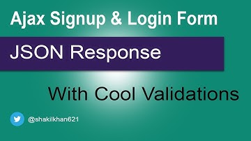 Ajax Signup & Login Form JSON Response with Cool Validations [2/79]