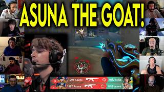 Valorant Streamers React To 100T Asuna INSANE ACE Against NRG In VCT