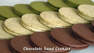 [SUB] 3 flavors of Chocolate filling sand cookiessiZning