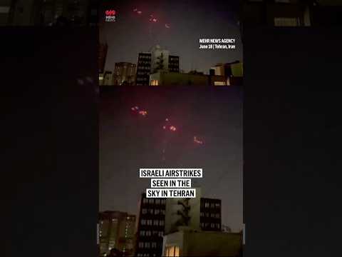Israeli airstrikes seen