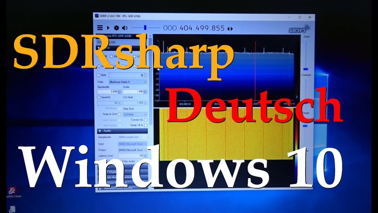 SDRsharp für RTL SDR Stick auf Windows 10 installieren... - youtube