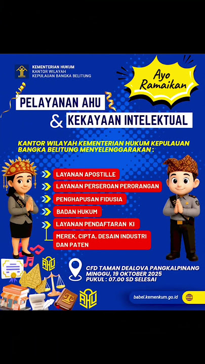 Layanan Publik Kanwil Kemenkum Kepulauan Bangka Belitung di CFD Dealova Pangkalpinang