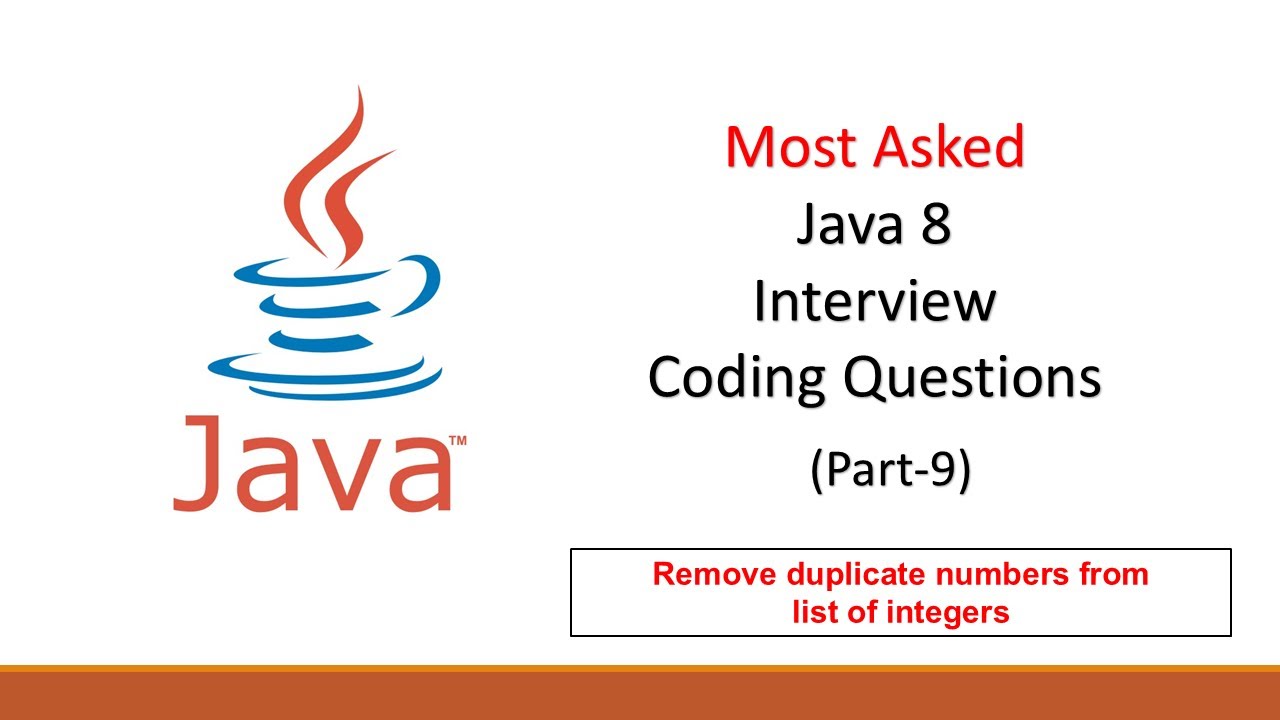 Java 8 Coding Interview Question Part-9 Most asked question using ...