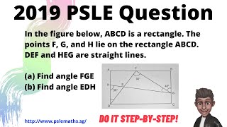 2019 PSLE Question 13: Angles - Do it Step-by-Step!
