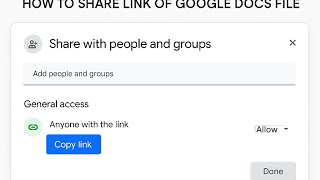 How to share link of Google docs from mobile