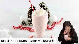 BEST Copycat Version of Chick-fil-A Peppermint Chip Milkshake & It's Keto Friendly!