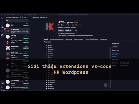 Video Giới thiệu extensions vs-code do Huy Kira phát triển. - youtube