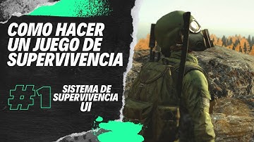 CÓMO HACER un JUEGO de SUPERVIVENCIA en UNITY. Tutorial PASO a PASO #1 - Sistema de supervivencia/UI
