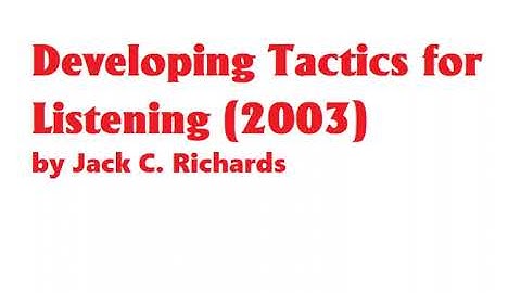 Developing Tactics for Listening (2ed) (2003)