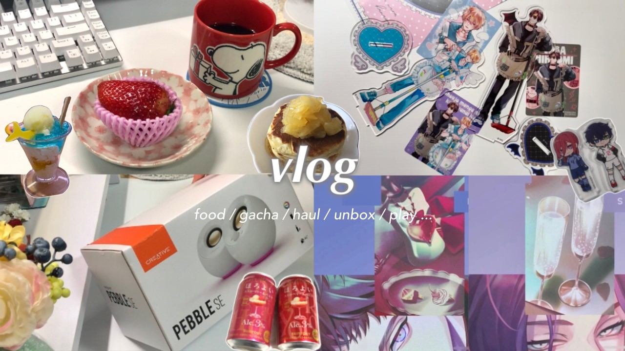 【vlog】念願の購入品と外食多めの日常vlog💤外食、ｵﾀｸ記録、グッズ収納、ブレマイ、おうち時間🏠🎮