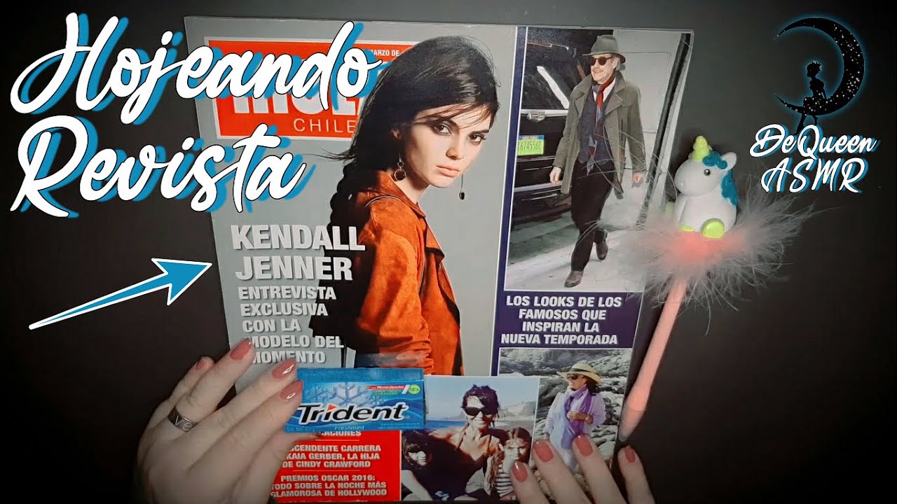 ASMR | Hojeando Revista | Kendall Jenner | Masticando Chicle
