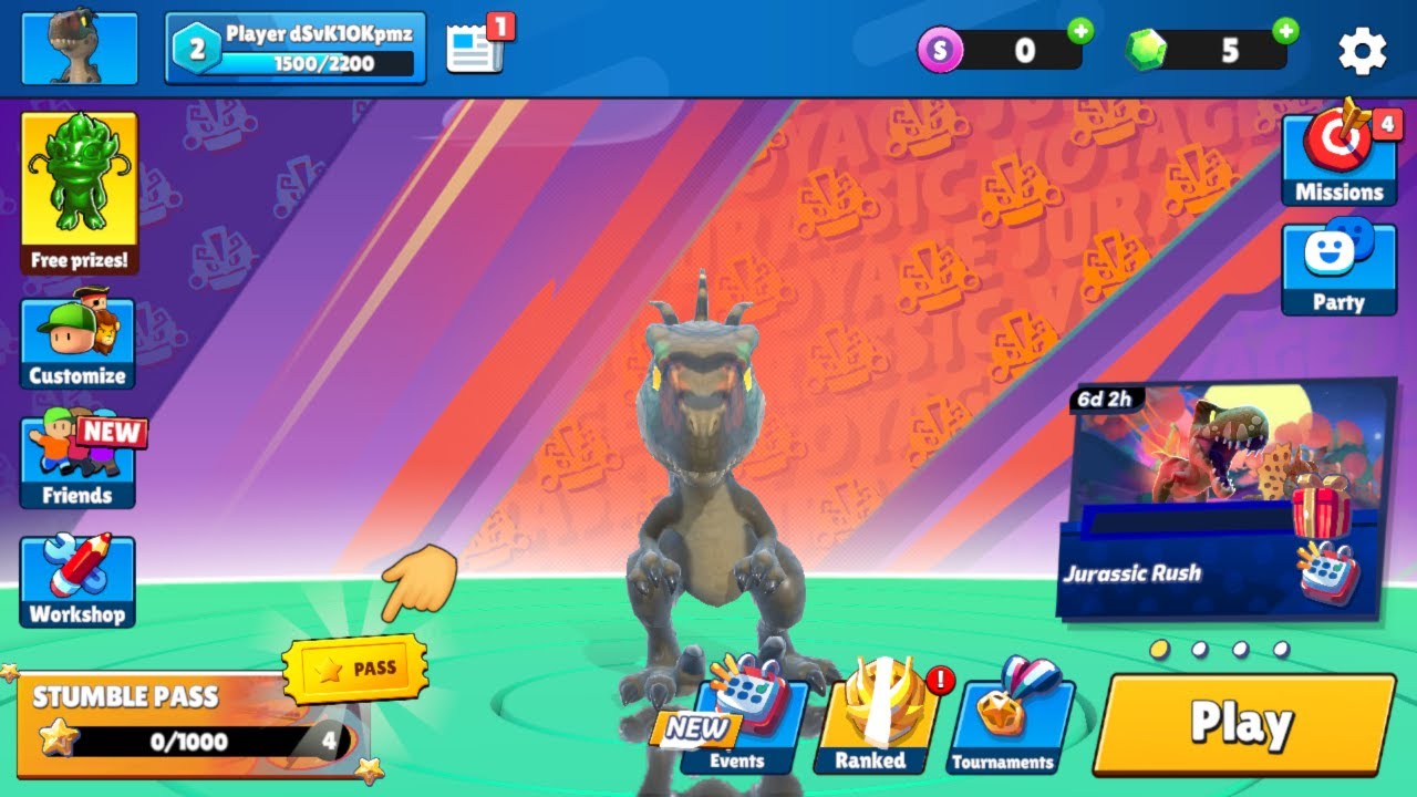 Stumble Guys x Jurassic World PC Release Gameplay - Velociraptor & Jurassic Rush Level!