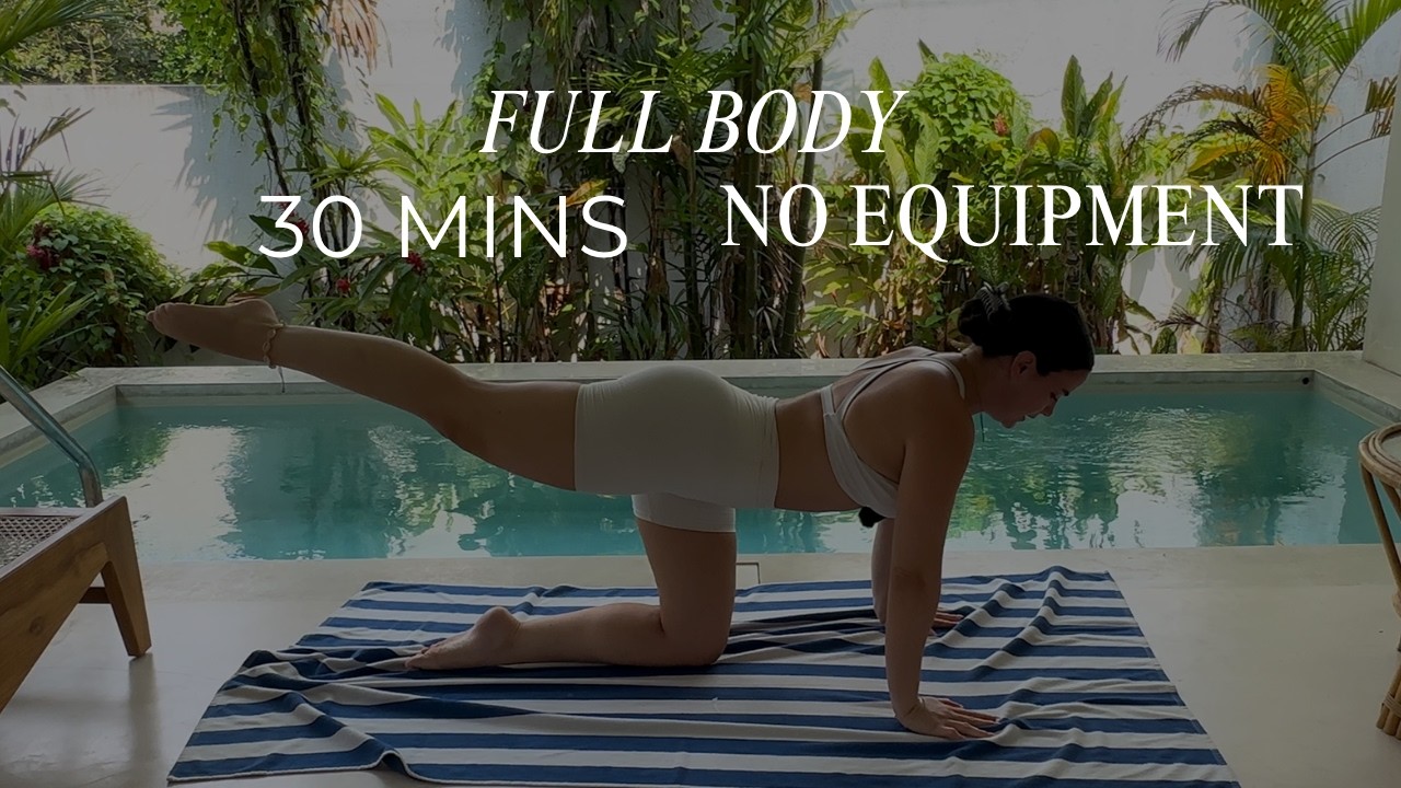 Pool Pulates 30 min full body Pilates (no equipment) | slow & sculpted by the pool ...
