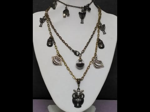  اكسسوارات بنات عمل عقد من النحاس المغطي بالرصاص