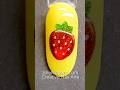 Red Strawberry Cat-Eye Sparkle Glitter Nail Art with Wet Gel Coloring over Outline Stamping Image
