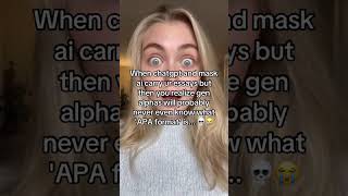 I don't even know what APA format is