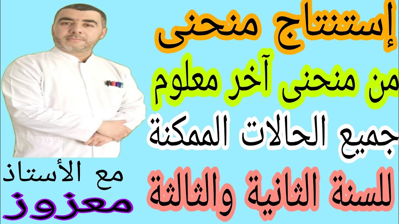 إستنتاج منحنى من منحنى آخر معلوم؛ جميع الحالات الممكنة