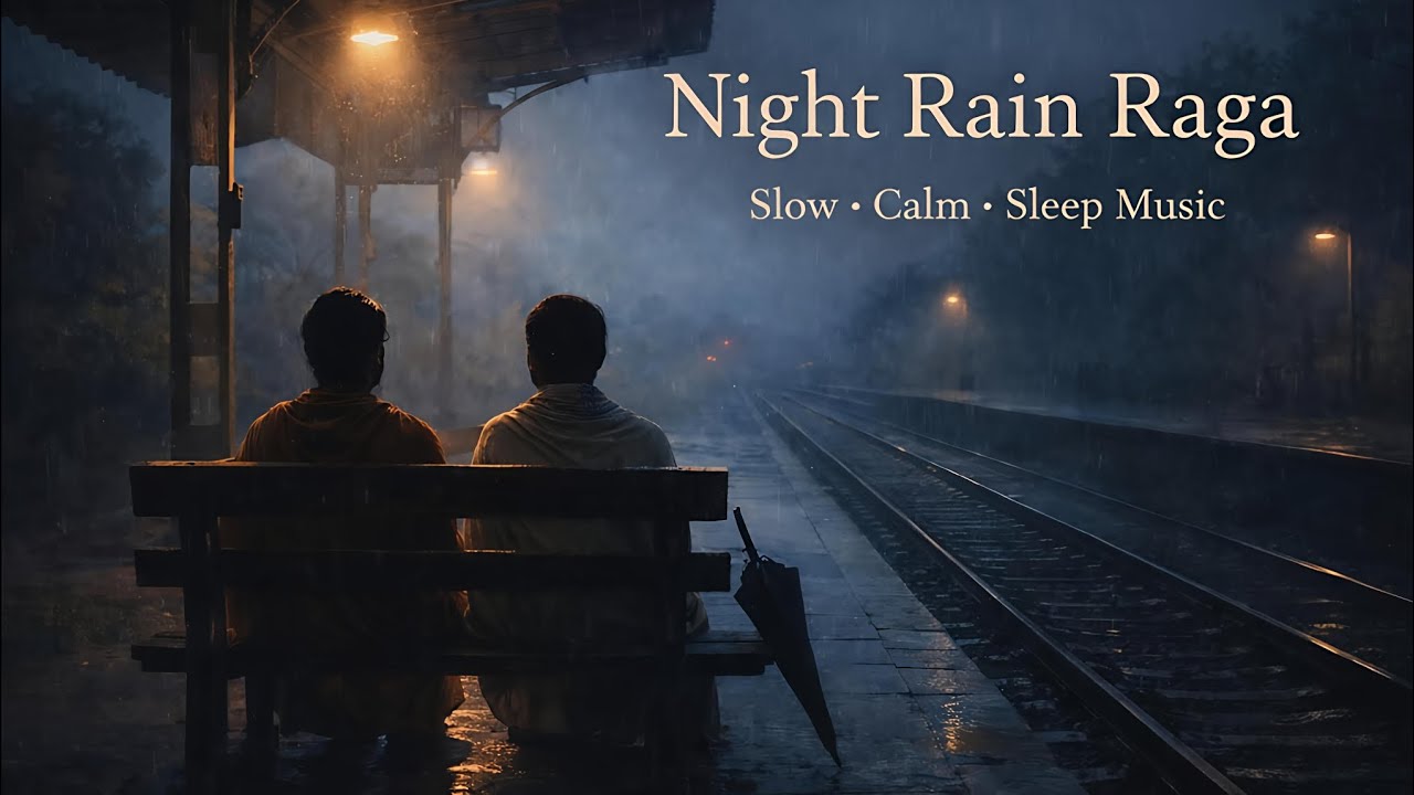 Night Rain Raga 🌧️ | Indian Classical Instrumental for Deep Sleep, Calm ...