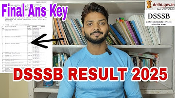 DSSSB GOOD NEWS FOR ALL🔥🔥. #dsssb_result_final_ans_key_2025_ntt_prt_tgt_pgt_non_teaching_