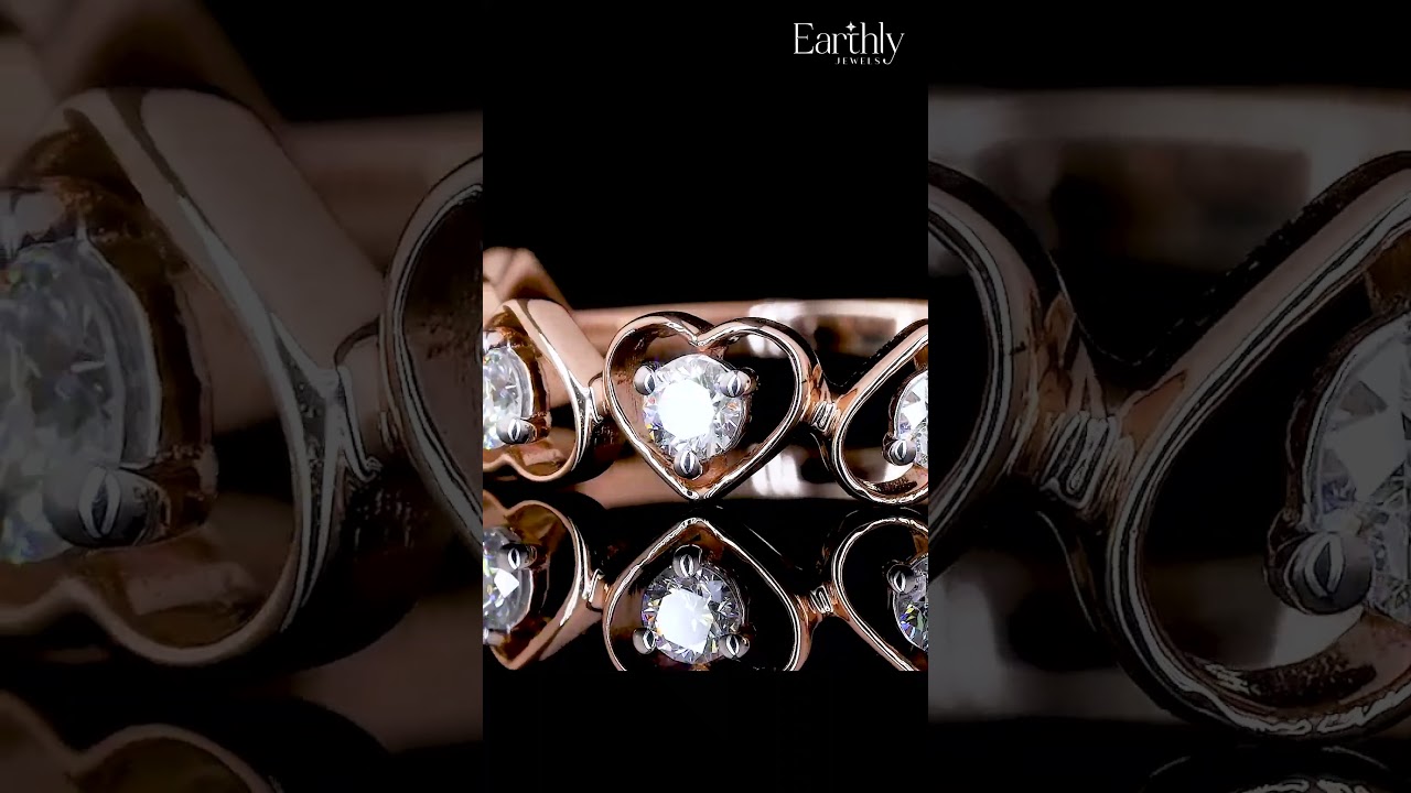 Heart shape half eternity ring | diamond eternity ring | lab grown diamonds | diamond rings | rings