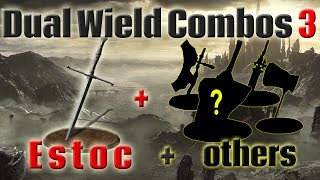 Souls Tech - Dual Wield True Combos with Estoc
Any thrusting sword can replace Estoc
Estoc + Thrusting Swords R1
Estoc + Straight Sword R1
Estoc + Straight Sword R2
Estoc + Dark Sword R2
Estoc + Greatsword R1
Estoc + Curved Greatsword R1
Estoc + Axe R1
Estoc + Greataxe R1
Estoc + Club R1
Estoc + Warpick R1
Estoc + Spears R1
Estoc + Spears R2
Estoc + Thrusting Halberd R1
Estoc + Glaive R1
Estoc + Greatlance R1
Estoc + Crossbow R1
Estoc + (Great)Shield R1
Champions Ashes (mod): https://www.nexusmods.com/darksouls3/mods/488
Champions Ashes Discord: https://discord.com/invite/Kqtwa5w Souls Tech - Dual Wield True Combos with Estoc