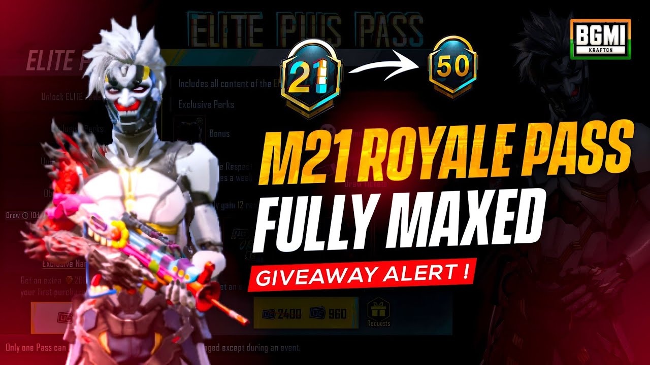 BGMI New RP is here😍😍Maxing Out The New M21 ROYALE PASS! Instant Regret!! Giveaway Alert!