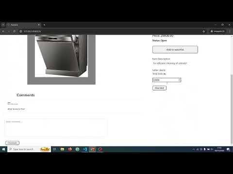 CS50’s Web Programming with Python and JavaScript. Project 2: Commerce