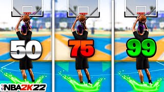 BEST JUMPSHOTS for EVERY BUILD/3PT RATING on NBA 2K22 FASTEST GREENLIGHT JUMPERS for EVERY BUILD