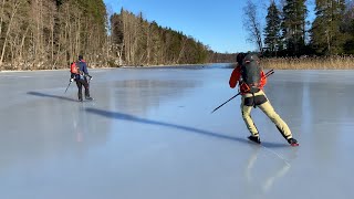 Skating 100+ km Distance on Lohjanjärvi
