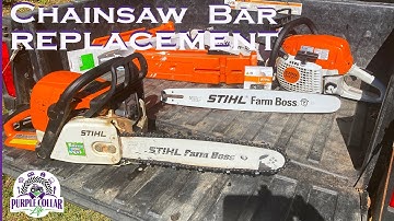 How to replace a chainsaw bar - step by step tutorial