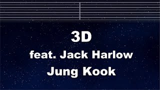 Practice Karaoke♬ 3D feat. Jack Harlow - Jung Kook 【With Guide Melody】 Instrumental, Lyric, BGM