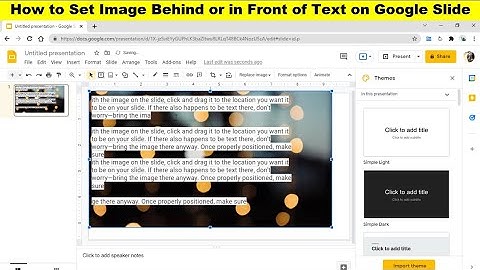 How to Place Images Behind or in Front of Text in Google Slides