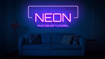 Neon Text effect in photoshop - Text glow effect photoshop tutorial