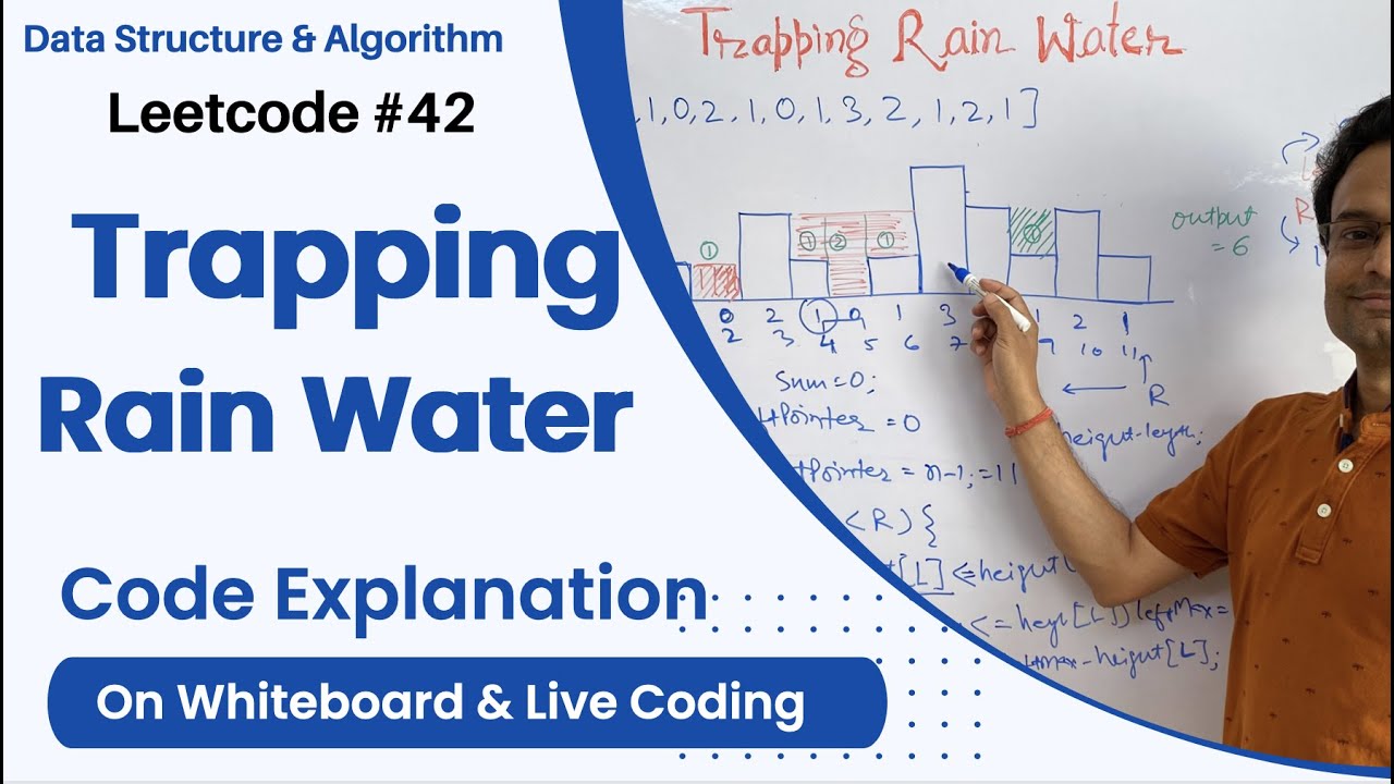 Trapping Rain Water | Explanation on WhiteBoard | Leetcode # 42 - YouTube