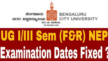 Bangalore City University Update: Clarification on I/III Sem UG NEP (F&R) Exams @nvrupdates36