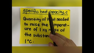Form 4 physics chapter heat (4.2 : specific heat capacity)