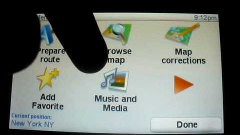 Video Demo: Tomtom GO 730 main screen options