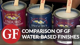 Comparison of General Finishes Water-Based Topcoats