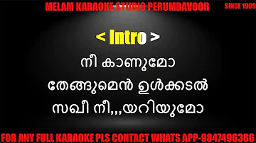 Nee kanumo karaoke with lyrics malayalam sample karaoke