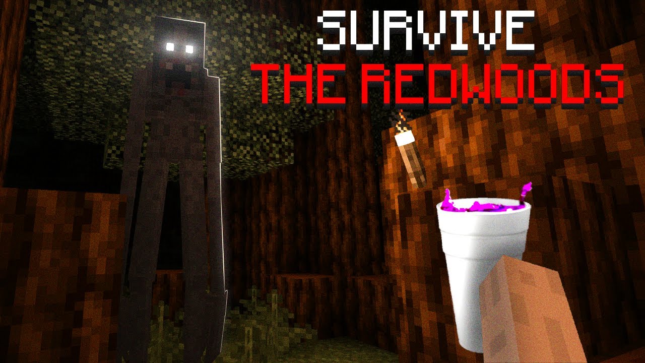 5 Idiots Lost in The Minecraft Redwood Forest DRUNK